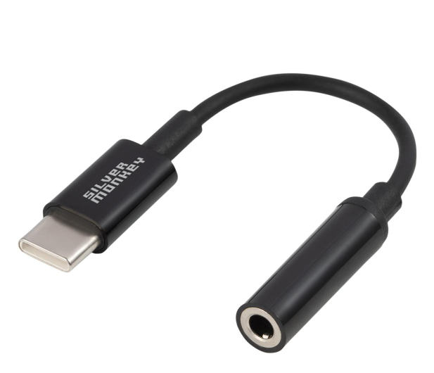 SILVER MONKEY Adapter USB-C - minijack 3.5mm czarny SMA252 - 1281243 - zdjęcie